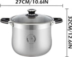 Vivicreate Stainless Steel Stock Pot with Lid for Induction Cooking Boiling Pasta Stew Soup Large Capacity Cookware with Handles for Kitchen Spaghetti Olla Olla de Acero Inoxidable (22.5 QT)