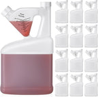 12 Pcs 64 oz Measure Container Tip and Pour Measuring Containers Plastic Measuring Bottle, up to 4oz Measure Capacity