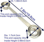 CoaGu Stainless Steel Coffee Scoop: Dual-Measure 1 Tbsp & 2 Tbsp Long Handle Tablespoon for Precise Scooping from Large Coffee Bags or Baking Ingredients