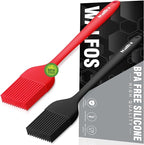 Walfos Silicone Basting Pastry Brush, Heat Resistant Small Basting Brush Set, Strong Steel Core and One-Pieces Design, Perfect for BBQ Kitchen Cooking, Desserts, BPA Free, 2 Pcs