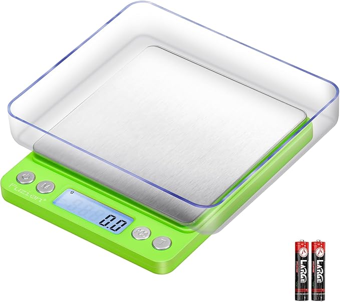 Fuzion Digital Scale .1 Gram Accuracy, 3000g Mini Food Scales for Herb, Spice, Jewelry, Gold, Small Food Scale - Weight Gram and Oz