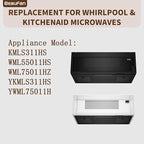 6 Pack Activated Charcoal Filters Replacement for Whirlpool & Kitchenaid Over The Range Microwaves KMLS311HS, WML55011HS, YKMLS311HS, YWML75011H, Compare to Part# W11282981 & W11223147