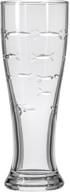Rolf Glass School of Fish 16oz Beer Pilsner | Set of 4 | Craft Beer Glasses | Designed and engraved in the USA