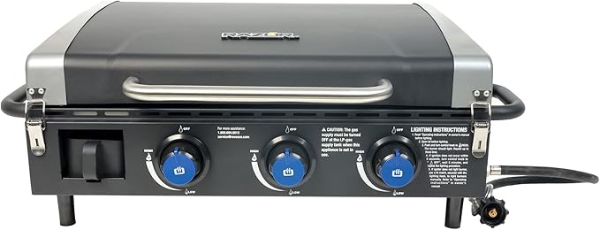 Razor Griddle Gas Grill & Griddle for Backyard Cooking and Camping, Portable Tabletop Stove
