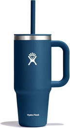 Hydro Flask 24 Oz Travel Tumbler with Handle, Lid and Straw - Insulated Stainless Steel in Indigo