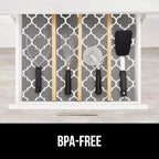 GORILLA GRIP DripGuard Drawer and Shelf Liner for Cabinet, 24x240 Inch, Slip Resistant Non Adhesive Protection for Kitchen, BPA Free Smooth Surface Plastic Liners for Cabinets, Drawers, White Gray