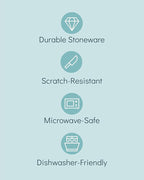 Stoneware dinnerware set 4 persons 16 pcs - Mediterranean dinnerware set, dishwasher, microwave and scratch resistant - bowl and plate set - dinnerware Pure Living Light Beige…