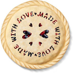 Talisman Designs Pie Top Cutter | Pie Crust Cutter | Pie Decorating Tools | Pie Pastry Baking Accessories | Stencil Crust Cutout | 10-Inch | Made with Love Design | Red