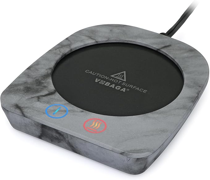 VOBAGA Mug Warmer, Coffee Cup Warmer for Desk Auto Shut Off After 4 Hours, Candle Warmer with Three-Temp Settings, Coffee Mug Warmer for Cocoa Tea Ideal Coffee Gift Birthday