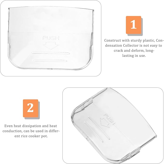 DOITOOL 5PCS Rice Cooker Water Box, Condensation Collector Cup Replacement for, Condensation Water Collector Plastic Condensation Collector Cups Rice Cooker Replacement Parts