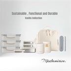 Flexibento - 2 x 6.5 oz | Leak proof | Small Stainless steel Snack Containers with Silicone lids|Dip and condiment containers | Plastic and BPA free | Metal Lunch box | Vanilla (set of 2)