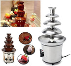 Chocolate Fountain Machine 4 Tier Electric Chocolate Fondue Fountain Machine 4-Pound Capacity for Chocolate Candy Butter Cheese