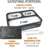 Bento Box with Insulated Lunch Bag and Ice Pack. Lunch Container with 3 Divided Leak-Resistant Compartments Perfect for Work or School, Adults Boys Kids, Black with Camo Bag