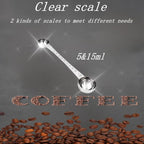 CoaGu Dual-Measure Coffee Scoop Set: 1 Tsp (5ml) & 1 Tbsp (15ml) Long-Handled Stainless Steel Scoops for Precise Coffee and Baking Measurements