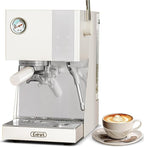 Gevi Espresso Machine with OPV, 20Bar Espresso Maker with Milk Frother Steam Wand, Dual Display, 58mm Portafilter, Stainless Steel Espresso Machines for Espresso/Latte/Cappuccino, White