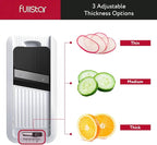 Fullstar All-in-1 Vegetable Chopper and Mandoline Slicer for Kitchen - Cheese Grater, French Fry Cutter, Cheese Slicer - Bonus Handheld Spiralizer Included (4 in 1, Black/White)