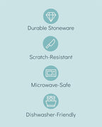 Stoneware dinnerware set 8 persons Rustic 32 pcs - Rustic design dinnerware set, dishwasher safe - Bowl and plate set - Pure Living dinnerware in beige…