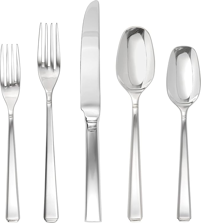 Fortessa Scalini 18/10 Stainless Steel 20-Piece Flatware Set, Service for 4