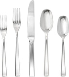 Fortessa Scalini 18/10 Stainless Steel 20-Piece Flatware Set, Service for 4