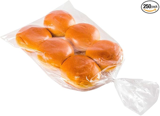 Restaurantware Bag Tek 11 Inch x 20 Inch Bread Bags 250 With Wicket Dispenser Bread Loaf Bags - Micro Perforated Freezer Safe Clear Plastic Baguette Bags Disposable