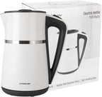 Epsilon Double Wall Electric Kettle 1500W – 1.7L Hot Water Tea Kettle & Hot Water Boiler with Auto Shut-Off, Boil Dry Protection, BPA-Free Stainless Steel Electric Teapot, Fast Boil, Cool Touch Design