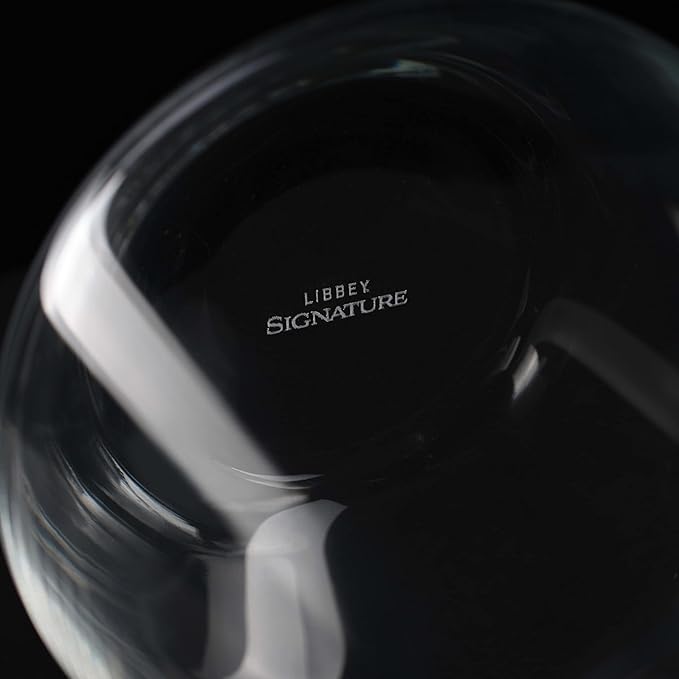 Libbey Signature White Wine Glasses Set of 4, Elegant, Dishwasher Safe Stemless White Wine Glasses, Elegant Wine Glasses for Weddings, Birthdays