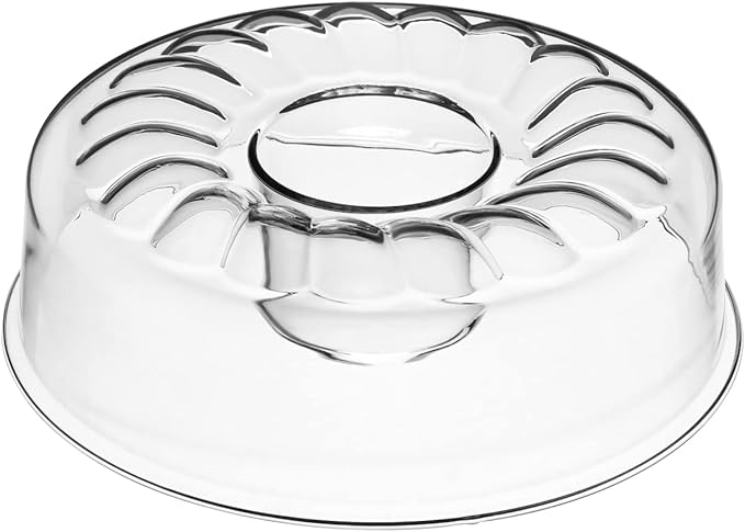 SIMAX Clear Glass Shallow (4.75”) Bundt Pan | Heat, Cold, and Shock Proof, Holds 2.1 Quarts (8.4 Cups), Made in Europe