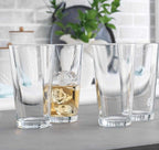 Drinking Glasses Set of 4 Highball Glass Cups 17 oz by Home Essentials Water Colins Cooler Beverage Glassware. For the Bar, Beer, Juice, Iced Tea, and Cocktails. Dishwasher Safe.