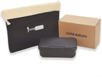Stainless Steel Bento Box for Adults - Leakproof Microwave Safe Lunch Box for Work, Meal Prep and On the Go with Utensils & Canvas Bag (Black)