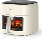 SIMPLUS Air Fryer 7 QT with Easy-View Window, Large Capacity Airfryer for Family, 400°F Rapid Air Crispy Technology, Touch Controls with 10 Presets, Nonstick & Dishwasher Safe Basket - Cream White