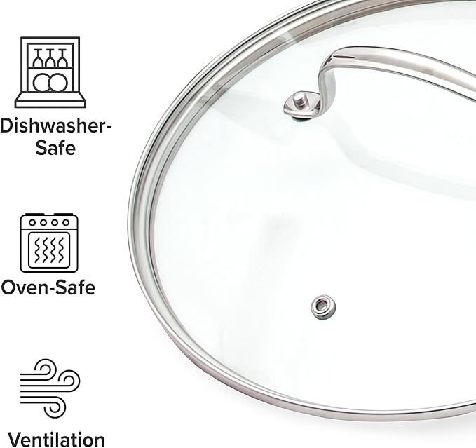 Nuwave 12pc Healthy Pots and Pan Set Non-Stick, Forged Lightweight Cookware Set, G10 Duralon Ceramic Coating, Vented Tempered Glass Lids, Induction-Ready & Works on All Cooktops, PFAS Free