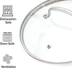 Nuwave 12pc Healthy Pots and Pan Set Non-Stick, Forged Lightweight Cookware Set, G10 Duralon Ceramic Coating, Vented Tempered Glass Lids, Induction-Ready & Works on All Cooktops, PFAS Free