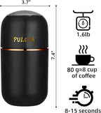 Coffee Grinder Electric for Beans, Spices, Herbs, Grains and Nuts, Stainless Steel Blades, 2.8 oz, Black