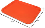 Carlisle FoodService Products Cafe Fast Food Cafeteria Tray with Patterned Surface for Cafeterias, Fast Food, And Dining Room, Plastic, 17.87 X 14 X 0.98 Inches, Orange
