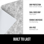 GORILLA GRIP DripGuard Drawer and Shelf Liner for Cabinet, Slip Resistant Non Adhesive Protection for Kitchen, BPA Free Smooth Surface Plastic Liners for Cabinets, Drawers, 17.5x120 Inch, Vintage Rose