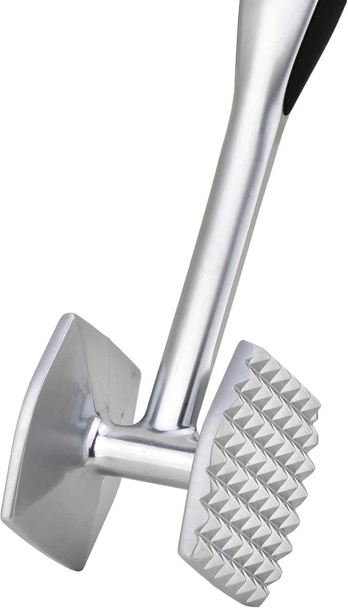 Aliglow Meat Tenderizer Hammer Tool Pounder For Tenderizing Steak Beef Poultry, Heavy Duty Dual-Sided Mallet with Soft Grip Handle - Multifunctional Kitchen Beater for Chicken,Fish, Baking