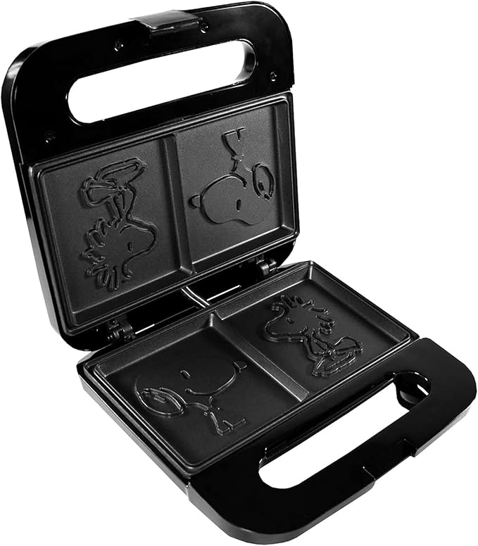 Uncanny Brands Peanuts Grilled Cheese Maker - Make Snoopy and Woodstock Sandwiches - Kitchen Appliance