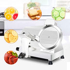 Meat Slicer10-inch 340W Home Use and for Commercial Electric Food Slicer with Chromium-plated Steel Blade and Built-in Sharpening Stone Easy to Clean Adjustable Thickness Cuts Meat Bread and Cheese
