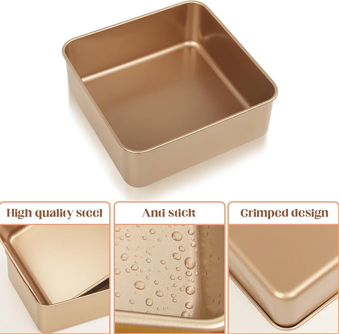 Baking Sheet Pans,2 Pack Nonstick Baking Sheet Pans,Cookie Sheet, Brownie Pan, Bread Pan for Toaster Oven, Small Baking Tray,Bakeware for Cakes, Cookies & Breads (9 Inches)