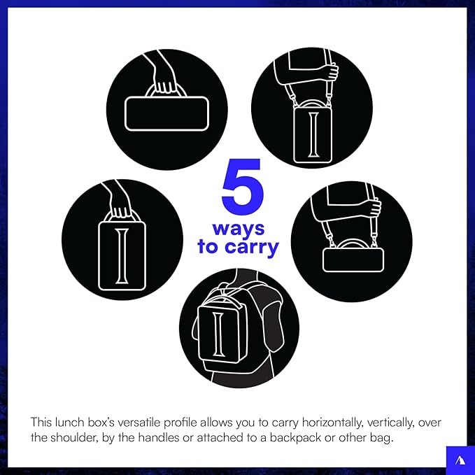 Titan High Performance Fridge Cold Expandable Insulated Lunch Box - Black/Silver