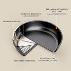 JEETEE 20 Pcs Pots and Pans Set Non Stick, Titanium Nonstick Cookware Set with Detachable Handle, Induction Kitchen Cookware Sets with Removable Handle, Camping RV Cooking Set, Oven/Dishwasher Safe