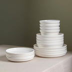 Stone Lain Virtuo 4-Piece Salad Plate Set Porcelain, White