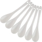 Porcelain Egg Spoons for Soft-Boiled Eggs Coffee Tea Desserts Ceramic Spoon Set of 6 (Egg Spoons 6)