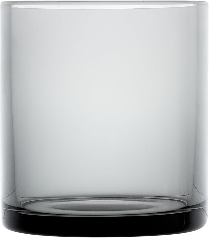 Restaurantware-Vetri 10 Ounce Old Fashioned Glasses, 24 Dishwashable Whiskey Glasses - No-Lead, Durable, Gray Glass Tumblers For Scotch, For Drinking Liquor, Cocktail, Bourbon, Cognac, And More