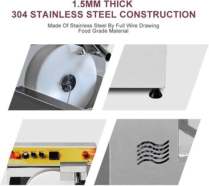 Commercial Chocolate Fountain Machine Chocolate Melting Tempering Machine Commercial Hot Chocolate Heater 1200W 12.4L 110V Vibration 8kg/batch