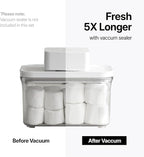 Premium Airtight Food Storage Containers, Mini Square 2pc/set(0.85qt), Smart One-Click Seal Lid, No Hinges, 100% Leak Proof, BPA-FREE, Dishwasher, Freezer & Microwave Safe