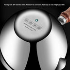 Milk Pot,200ml Butter Melting Pot,Stainless Steel Butter Warmer,Multipurpose Sauce Pan/Pot,with Dual Pour Spouts and Wooden Handle,Dishwasher Safe