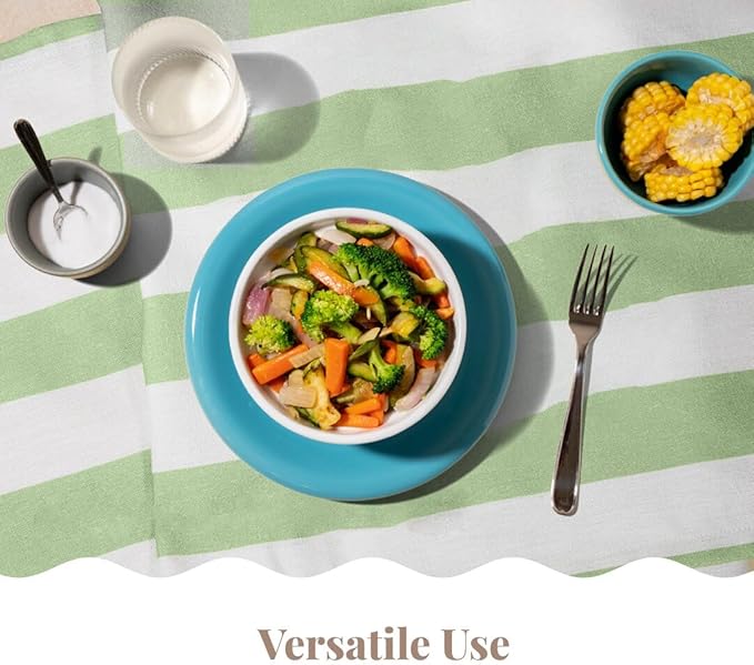 Folkulture Table Runner | Fall Table Runners 90 inches Long | Striped Boho Table Runners for Farmhouse Decor or Table Decorations for Party | White and Green Table Runner for Fall Decor