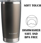 Tropical Teal 20oz Stainless Steel Insulated Tumblers with Lid,Spill Proof,Dishwasher Safe,Colorless & Odorless Thermal Hot & Cold Coffee Cup,Swig Water Bottle & Smoothies Travel Mugs,Mother,Green,Tea