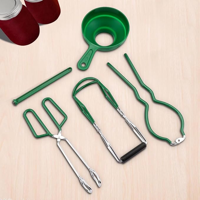 Stainless Steel 21.5QT Water Bath Canning Pot with Rack & Lid, Canning Supplies Starter Kit and 6 Pieces Canning Tools Set, Water bath Canner for Beginner